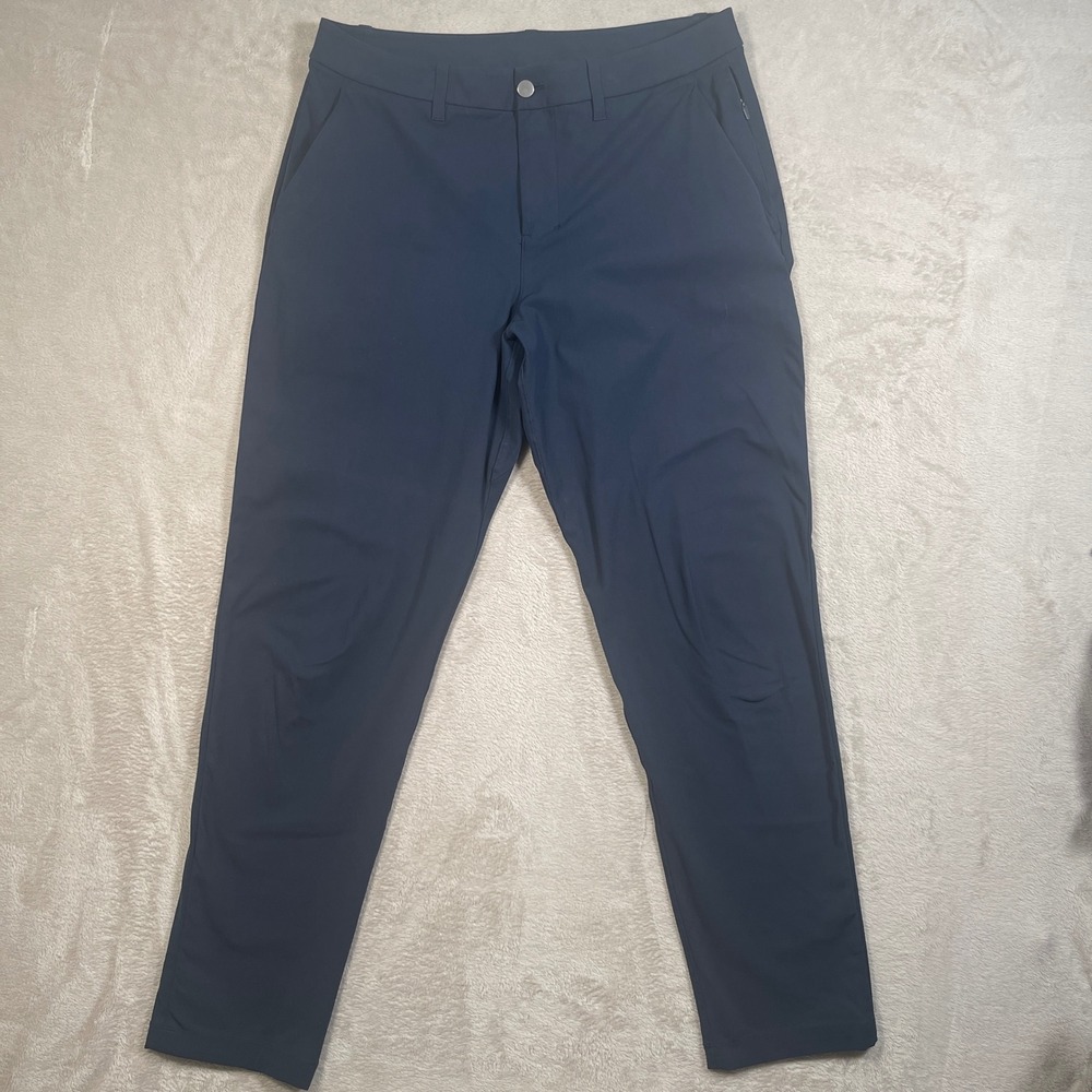 Lululemon Pants Commission Slim Fit Mens 33 Navy Blue Warpstreme Stretch Chino